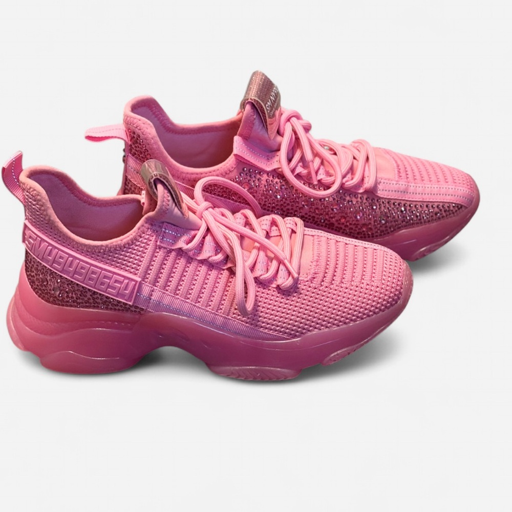 Steve Madden Sneakers Rhinestones Hot Pink 8